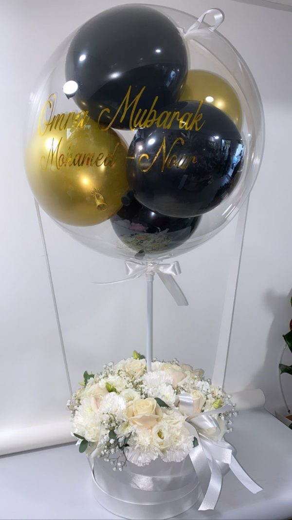 Bulle personnalisée et boîte de fleurs fraîches – Image 4