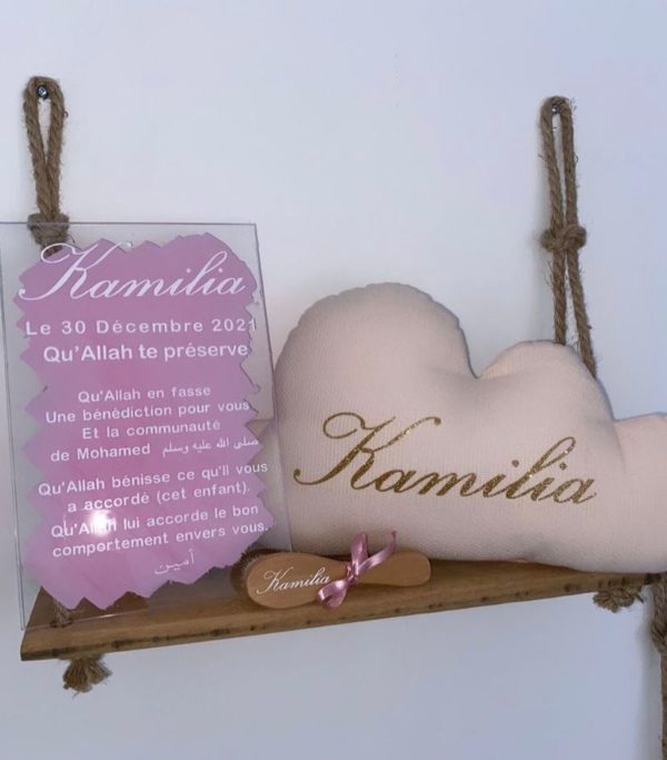 Plaque plexi invocation naissance taille A4