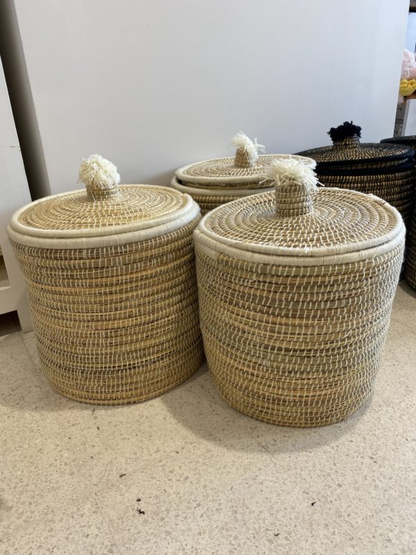 Grand panier 40*40cm pompons – Image 2
