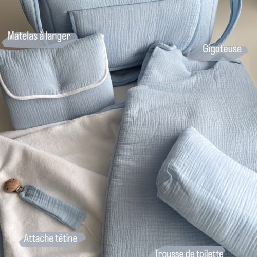Coffret personnalisé bleu pastel