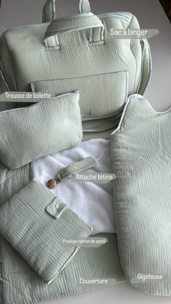 Coffret personnalisé vert pastel