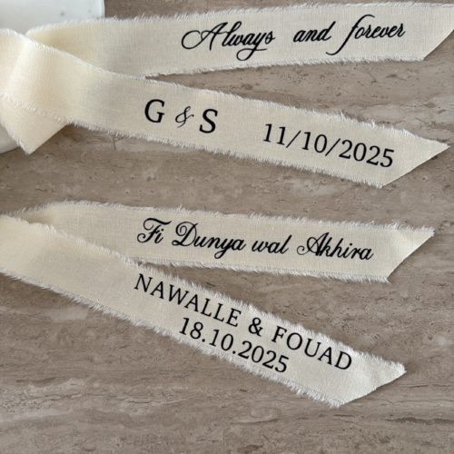 Ruban lin bouquet de mariée